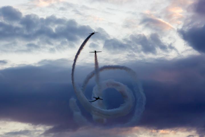 Avalon Airshow two planes flying