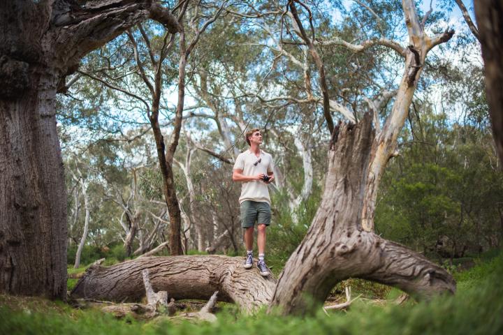 standing in nature